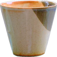 Tumbler with an orange rim
