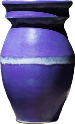 Cobalt vase with a white band